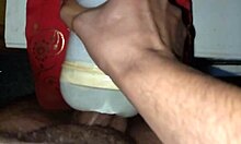 homemade moroccan babe masturbates big cock and gets cumshot in pussy during late night fucking