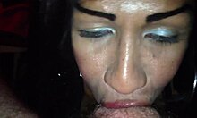 Shemale Deepthroats Cock To Cum