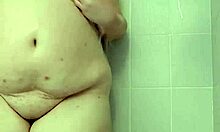 Shower tease with natural tits and big ass