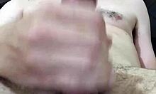 Another close-up handjob with big cumshot for you