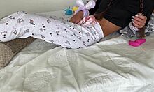 Athletic Teen Girl Masturbates With Toys While Bored At Home