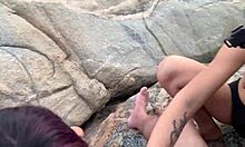 Gaucho eating turned panties in outdoor cuckold fun