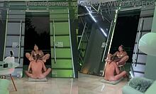 Slim ebony girlfriend gets rammed doggy after face fuck