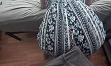 bouncing my ass on his cock in clothes, grinding and getting that cumshot! 💦