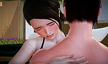 My new family has fun with game