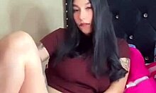 Mexican teen with big tits and ass rides dildo passionately