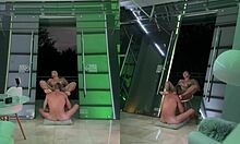 Slim ebony girlfriend gets rammed doggy after face fuck