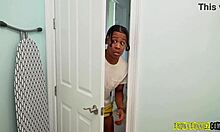 Jaymee Green Stepbro Sneaked Up And Peeped On Her Bent Over