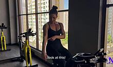 Watch This Latina Fitness Babe Tease All Day Then Get Fucked Hard For A Creampie!