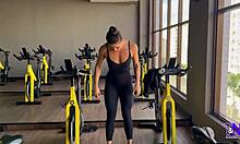 Watch This Latina Fitness Babe Tease All Day Then Get Fucked Hard For A Creampie!