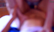 Stepmom and stepsister's sports buddy having fun at home 😏