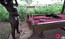 Latina BBW Rose D Kush Sucks and Fucks by Cabanna. She Gags Hard on Every Thrust!