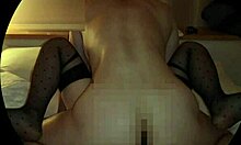 Japanese Amateur Handjob in Stockings Piston Style