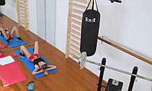 Wet teen stunner rebecca volpetti gets asshole fucked at gym