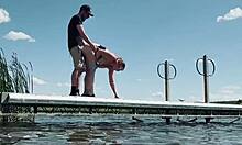 Almost caught fucking with monster cock at the lake for public view