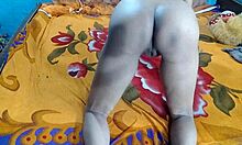 young indian bhabhi muff dives shaved pussy, rough fucking husband in village home