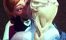 Futa Elsa passionately fingers and fucks Anna in this emotional Frozen parody scene.