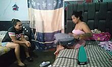 Ebony latina surprises me with ass licking and anal fucking after massage