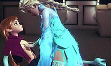 Futa Elsa passionately fingers and fucks Anna in this emotional Frozen parody scene.