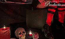 Gothic Girl Rides Boyfriend!