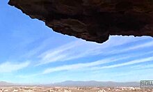 Feeling the rush of an outdoor blowjob in a public cave with a monster cock