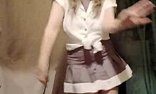 is this french whore teasing herself to orgasm with magic wand?