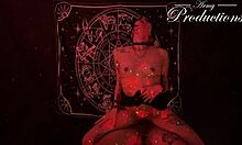 Gothic Girl Rides Boyfriend!