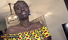 big natural tits ebony model gets rough sex in bikini try on