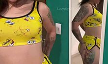 Black Pornstar Bent Over With Big Pussy Lips Using Dildo For Clit And Assplay