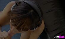 Ebony Teen 18+ Facial On Old Rod In High Definition Stockings