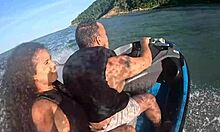 Latina teens with big asses have crazy adventures on jet ski in guarujá sea sp 😎