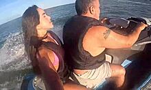 Latina teens with big asses have crazy adventures on jet ski in guarujá sea sp 😎