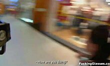 I fuck Mazy in the public restroom for an intense orgasm