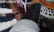 African nanny teases boss's black dick while wife works. Intriguing office temptation unfolds.