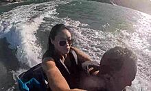 Latina teens with big asses have crazy adventures on jet ski in guarujá sea sp 😎