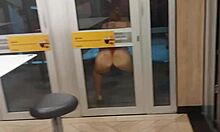 girls stripping at drive-thru, security wants to join the fun