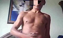 Latina amateur in red outfit with colombian charm