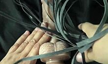 Brunette slut dominates you with JOI and CEI in Spanish, making you eat your cum