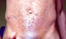 Lonely African man dances naked and relaxes alone