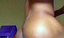 Lonely African man dances naked and relaxes alone