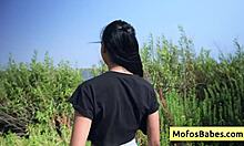 Sexy ebony fingering pussy in front of horny friend Eden West