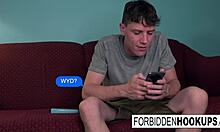 busty brunette feels intense pleasure getting fucked by step-brother