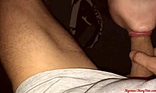 In this homemade video, she licks his ass, sucks his cock, and eagerly eats his cum for a liquid lunch.