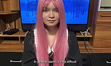 Step sister tries on student blowjob uniform and demonstrates her skills to step brother.