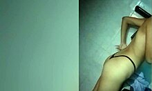 This skinny teen lets me fondle her perfect tits in a homemade video