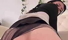 Petite Actress Bounces On Toy In Costume