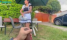 Bathroom Girl Feels Intense Anal Pleasure In The Garden