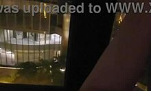 masturbating in public at the hotel window 😏