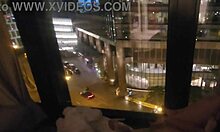 masturbating in public at the hotel window 😏