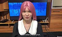 Step sister tries on student blowjob uniform and demonstrates her skills to step brother.